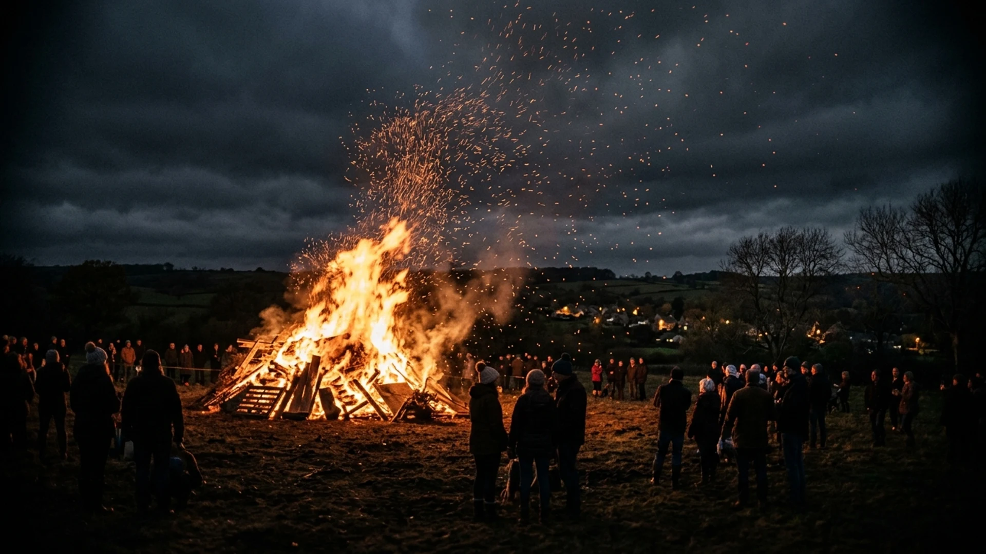 Bonfire Night countdown timer background — live 2026 event countdown on Worldz Trendz